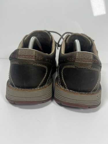 MERRELL World Rambler Dark Earth Brown Leather Oxford Casual Shoes Men's Sz 12 - Picture 5 of 9