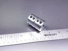 14 x 15mm Rigid Clamp Shaft Coupler Double Length CNC Mill Motor Zero Backlash