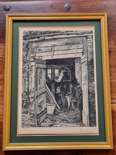 The Old Workshop by Merrett Hodges. Fine art Original signed etching - Picture 5 of 9