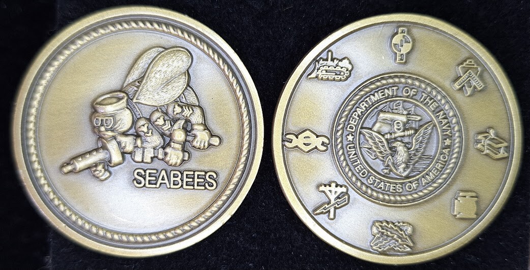 Navy SEABEES Challenge Coin Military Collectible-image