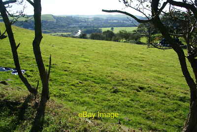 Photo 12x8 Hillside above the Rheidol The shiny river in the centre is a b c2011