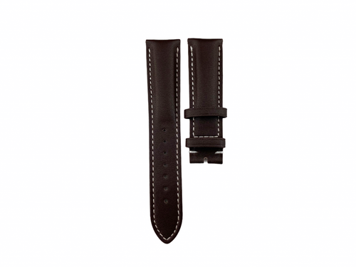 22mm Brown Flat Genuine Leather Strap compatible with Breitling Watch models - Picture 5 of 9
