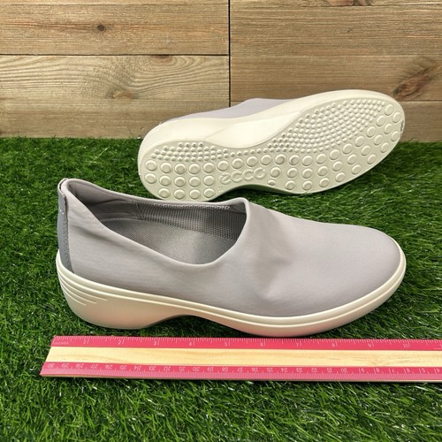 Ecco Soft 7 Wedge Womens 7 Blue/Gray Leather Shoes Sneakers Athletic Slip On - Picture 13 of 15