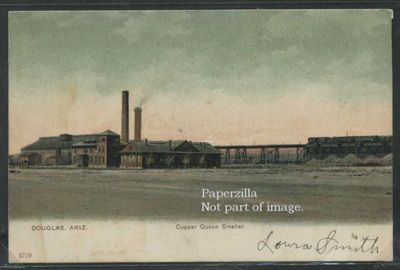 AZ Douglas COLOR ROTOGRAVURE c.1905 COPPER QUEEN SMELTER by PCK No. 3719