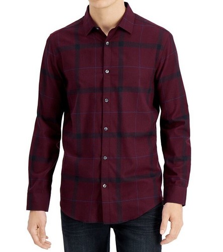Alfani Men's Parsons Plaid Shirt Size Medium - Picture 1 of 8