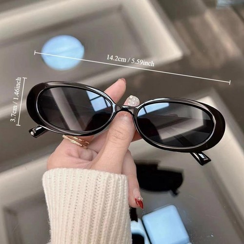 Gafas de sol vintage ovaladas para mujer marca de moda diseñador gafas de sol retro para mujer Le - Imagen 16 de 26