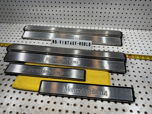 Genuine Mercedes 2000 W202 C280 sport SE plastic metal Door sills f & B 4 Cover - Picture 2 of 23