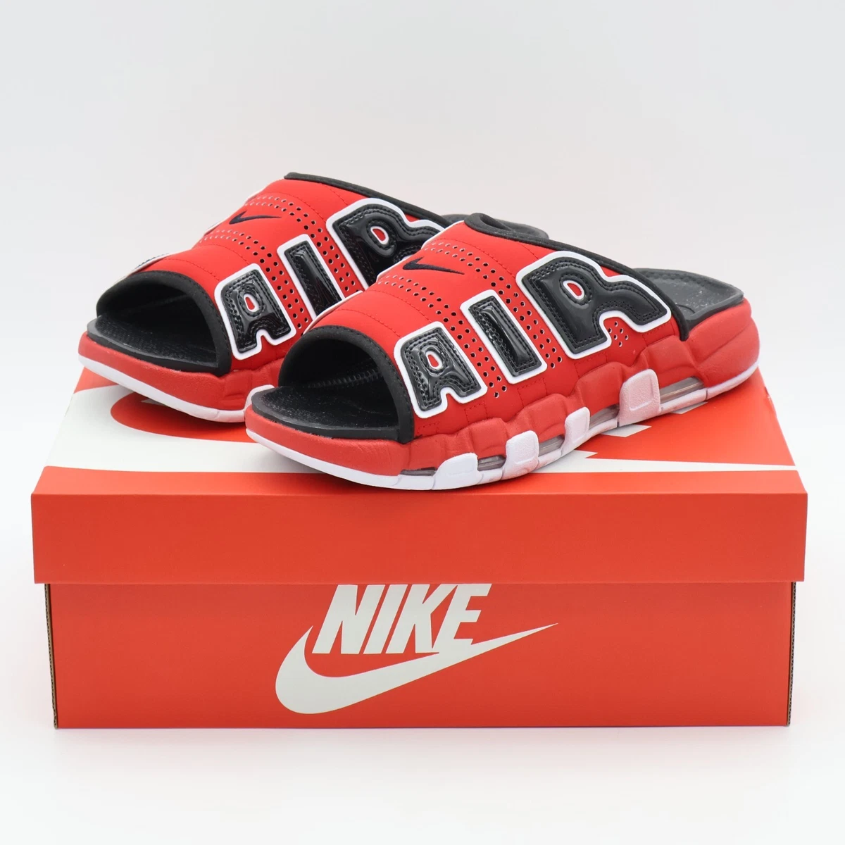 FJ6036-600 Nike Air More Uptempo Slide University Red Black (Men