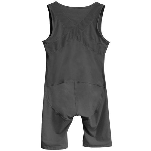 Men's Bodysuit Tummy Control Compression Full Body Shaper Workout Abs Suit Fajas - Picture 11 of 28