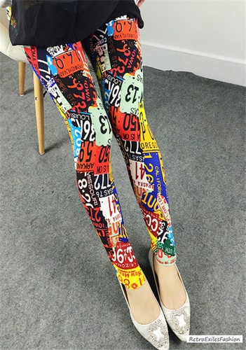 Neueste beliebte 88 Muster Funky Karos Blumendrucke Damen enge Leggings Hose - Bild 11 von 97