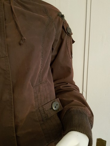 Damen Jacke Parka-Stile von ONLY mit Kapuze, grau/bräunlich, Baumwolle, Gr. S. - Bild 8 von 17