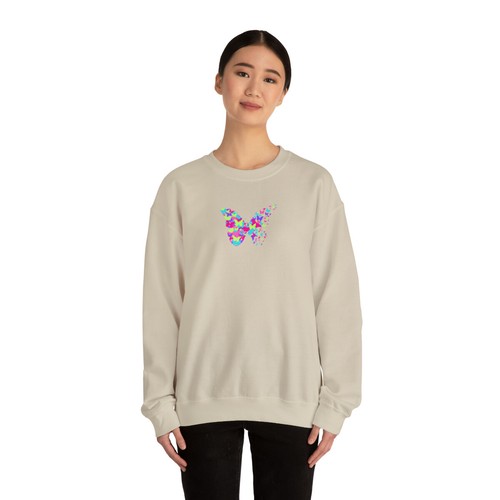 BEAUTIFUL BUTTERFLIES HEART -Unisex Heavy Blend™ Crewneck Sweatshirt, GIFT - Picture 29 of 55