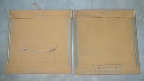2 VTG Industrial 1940s CANVAS Artist AERIAL Photography ART Portfolio CASES BAGS - Picture 6 of 6