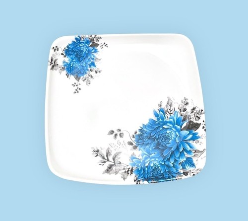 Melamine Dinner Lunch Plate , Classic Design Square Serving Plate,11 inch - Picture 4 of 5