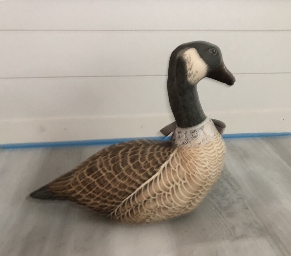 Vintage Canada Goose Stuffed Animal Fabric Double Sided Geese 12X16 Set