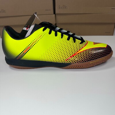 Diadora New Athletic Shoes Yellow Indoor Soccer Running Italian