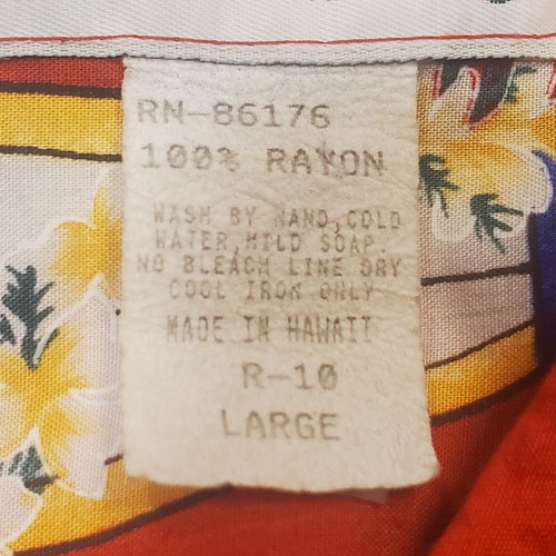 Diamond Head Sportswear Men’s Hawaiian Shirt Surfboards Red Size L - Picture 6 of 6