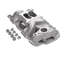 Aluminum Dual Plane Air Gap Intake Manifold 22026 For SBC Chevy 350 Small Block