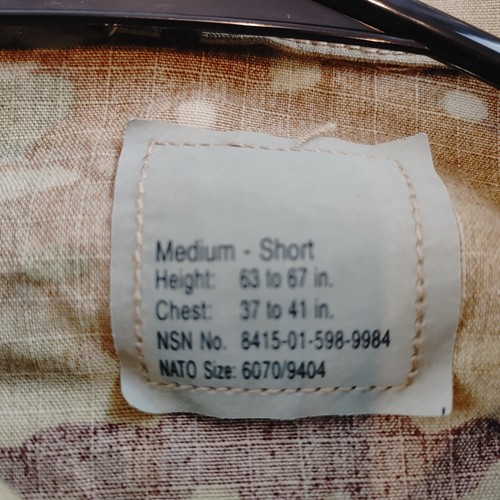 US Army USGI OCP Multicam Combat Uniform Fatigue Jacket Medium Short - Picture 5 of 5