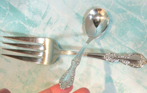 GRAND ELEGANCE- MEAT SERVING FORK & CREAM LADLE - Wm. Rogers Mfg. - no monos - Picture 2 of 3
