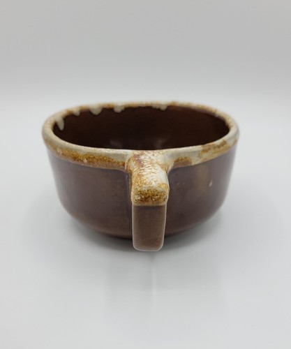 Vintage Western Stoneware Lot Of Soup Bowl Mug w/Handle Brown Drip Apprx 12 OZ - Picture 10 of 22
