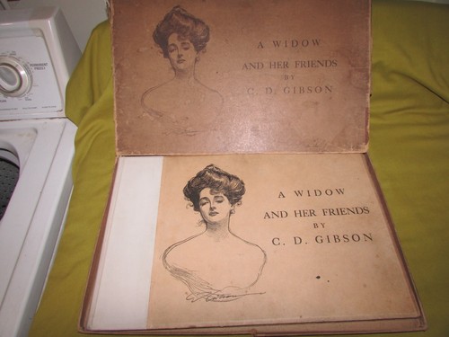 Antique Art Book, 1901, C.D .Gibson, A WIDOW AND HER FRIENDS, GIBSON GIRL Artist - Picture 2 of 20