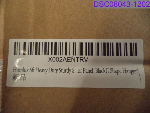 Homlux 6' Heavy Duty Sliding Barn Door Hardware Kit Black I Shape Hanger - Bild 1 von 2