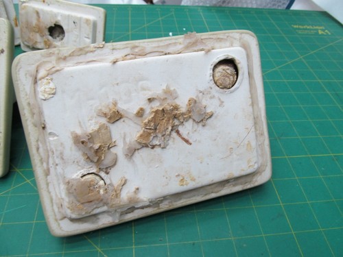 vtg Ceramic Bathroom Fixtures Set Towel Bar Soap Dish Toothbrush TP Holder USA - Picture 9 of 9