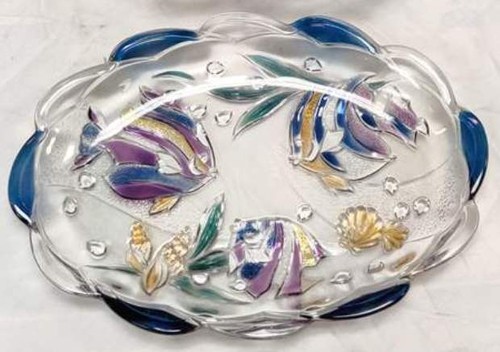 Mikasa Studio Nova Tropical Fish Set of 2 Crystal Bowls Nautical GORGEOUS! - Picture 5 of 5