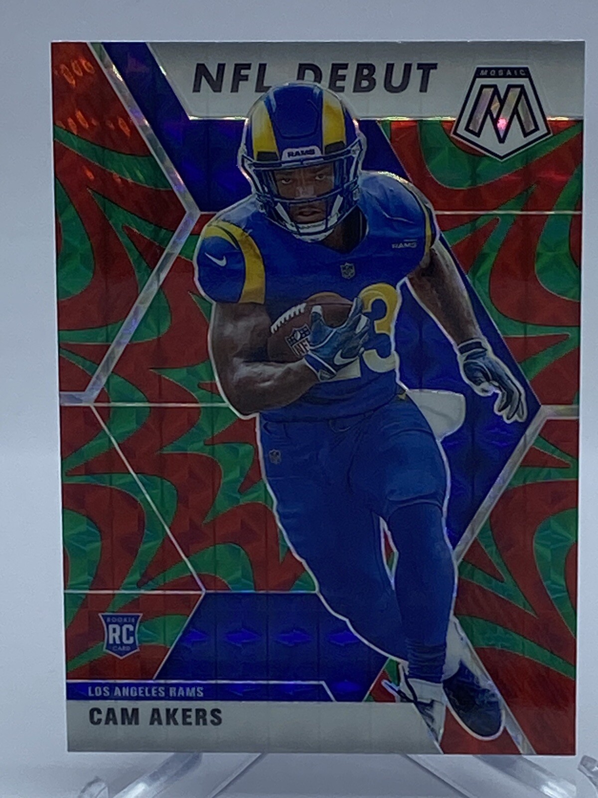 Cam Akers RC Rookie Reactive Green SP 2020 Panini Mosaic Rams #277 Rams LA