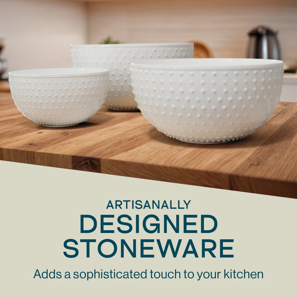 Набор из 3 чаш для смешивания Gibson Elite - белый - Изображение 4 из 4