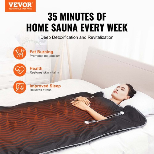 VEVOR Sauna Blanket for Detoxification, Portable Far Infrared Sauna for Home,... - Picture 2 of 7