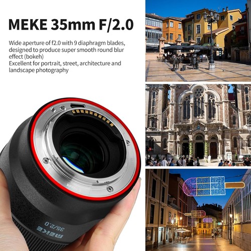 Lente de enfoque automático gran angular de fotograma completo Meike 35 mm F2.0 para cámaras Sony con montura E - Imagen 5 de 9