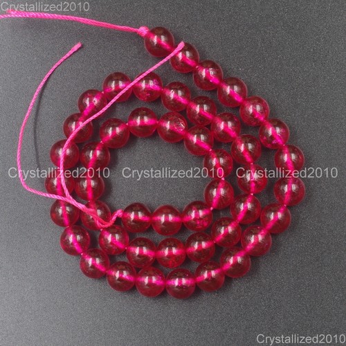 Natural Crystal Quartz Rock Insid Red Gemstone Round Beads 4mm 6mm 8mm 10mm 16" - Picture 4 of 11