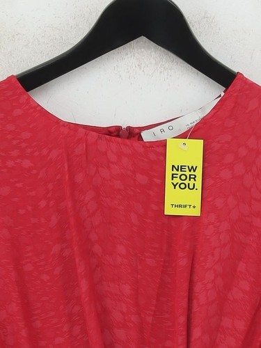 Robe usine midi femme IRO UK 12 rouge polyester