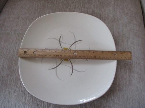 Vintage Edwin Knowles Ribbon 10.5” Square Dinner Plates K4030 - Set Of 6 - Picture 15 of 17