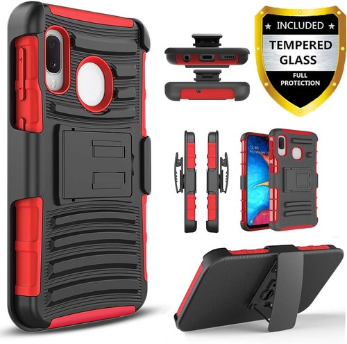 Für Samsung Galaxy A01 Handyhülle, Gürtelclip Abdeckung + Hartglas Schutz - Bild 9 von 35