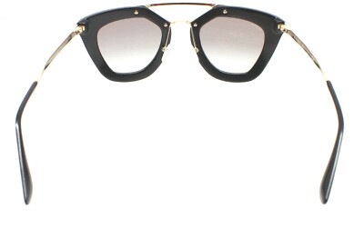 PRADA Womens SPR09Q Black & Gold Cat Eye 49mm Sunglasses | eBay