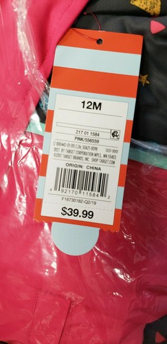 Cat & Jack Pink Coat and Snowpants w/ Zipper Vest Attached Girls Size 12M - Picture 5 of 5