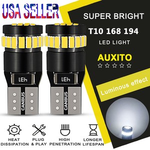 10X AUXITO CANbus 24-SMD T10 HID White LED Light Bulbs 194 168 175 W5W 2825 EDO