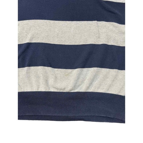 Tommy Hilfiger Herren Rundhalsausschnitt klassisch gestreifter Pullover Größe XL blau/marineblau - Bild 7 von 8