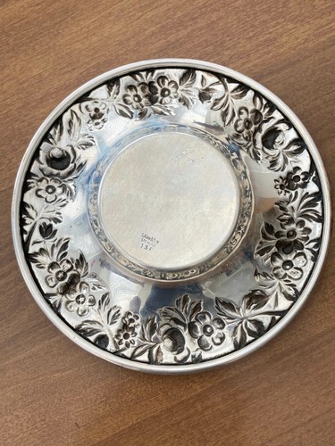 Antique Hand Chased Bowl Kirk & Sons Sterling silver Repousse Bon Bon, 6", 13F - Picture 2 of 4