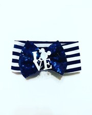 Handmade Hair Bows - Disney - Mickey and Friends - Mickey  1 Elastic Headband
