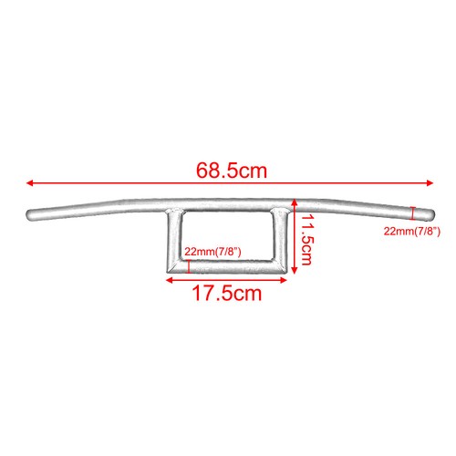 7/8" Drag Handlebar Z Bar Motorcycle For Suzuki Chopper Bobber Custom Universal - Picture 4 of 7