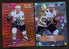 2024 UD Allure Brad Marchand Red/Orange Colorflow+Pros /399 Orange Ice BRUINS