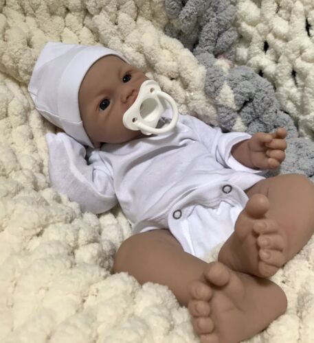 18” Full Body Silicone Reborn Baby Boy Pacifier Doll 5 lbs Floppy Soft Squishy - Picture 4 of 15