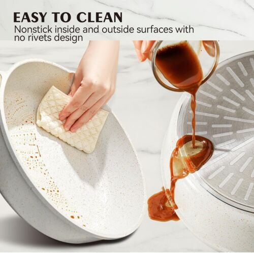 Nonstick Ceramic Cookware Set 13-Piece, Healthy Pots and Pans Set, Non-toxic ... - Picture 5 of 10