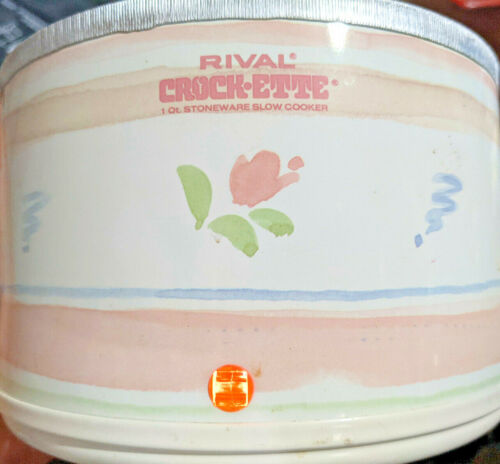 Rival Crock-ette Pot Slow Cooker Server 1 Qt (0.9 Lt) Modelo 3200/3 Tapa de plástico - Imagen 2 de 12