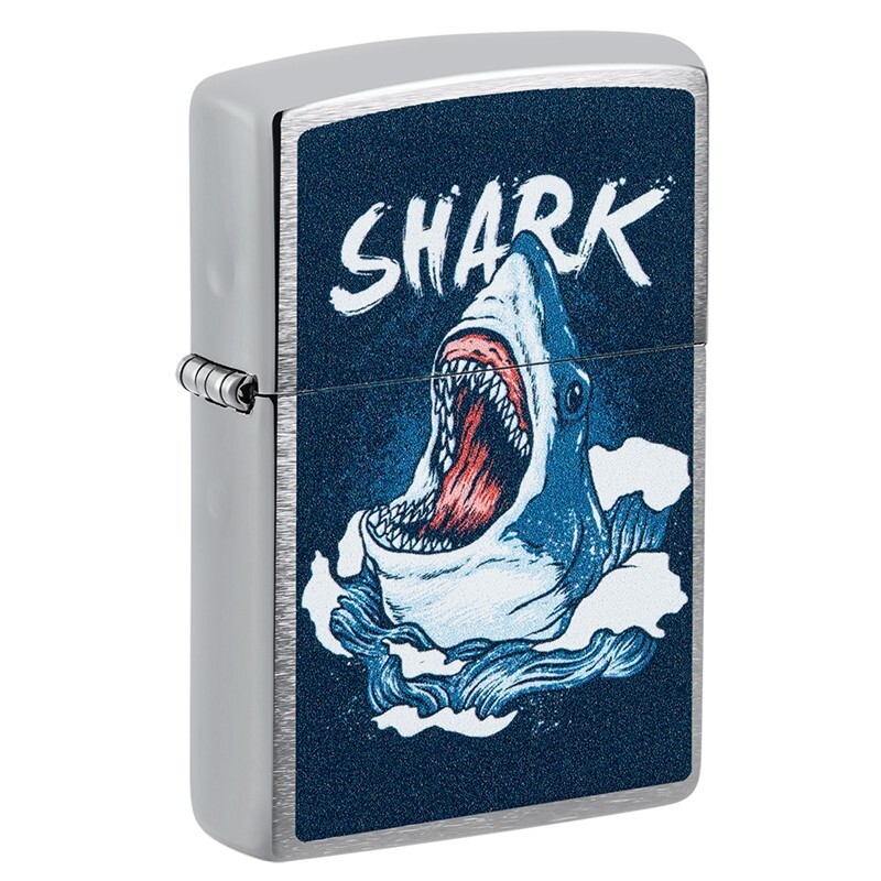 シャーク　ジッポー Zippo Guy Harvey Shark Design Street Chrome Windproof