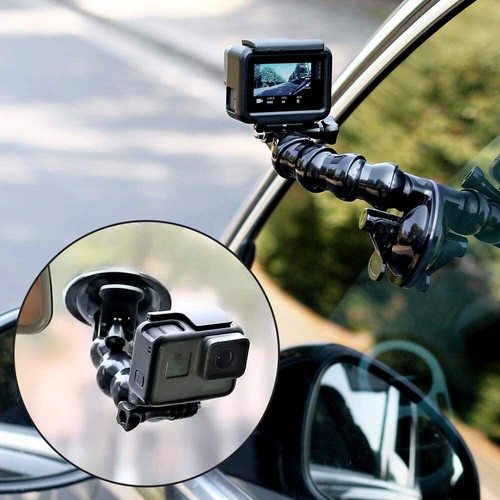 Flexible Suction Cup Car Phone Holder With Adjustable Gooseneck For Gopro - Picture 3 of 5